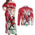 Wales Rugby Custom Couples Matching Off Shoulder Maxi Dress and Long Sleeve Button Shirt Welsh Dragon Mascot - Wonder Print Shop