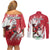 Wales Rugby Custom Couples Matching Off Shoulder Short Dress and Long Sleeve Button Shirt Welsh Dragon Mascot - Wonder Print Shop