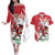 Wales Rugby Custom Couples Matching Off The Shoulder Long Sleeve Dress and Hawaiian Shirt Welsh Dragon Mascot - Wonder Print Shop