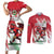 Wales Rugby Custom Couples Matching Short Sleeve Bodycon Dress and Long Sleeve Button Shirt Welsh Dragon Mascot - Wonder Print Shop