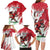 Wales Rugby Custom Family Matching Long Sleeve Bodycon Dress and Hawaiian Shirt Welsh Dragon Mascot - Wonder Print Shop