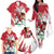 Wales Rugby Custom Family Matching Off The Shoulder Long Sleeve Dress and Hawaiian Shirt Welsh Dragon Mascot - Wonder Print Shop