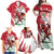 Wales Rugby Custom Family Matching Off Shoulder Maxi Dress and Hawaiian Shirt Welsh Dragon Mascot - Wonder Print Shop