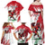 Wales Rugby Custom Family Matching Off Shoulder Maxi Dress and Hawaiian Shirt Welsh Dragon Mascot - Wonder Print Shop