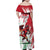 Wales Rugby Custom Family Matching Off Shoulder Maxi Dress and Hawaiian Shirt Welsh Dragon Mascot - Wonder Print Shop