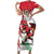 Wales Rugby Custom Family Matching Short Sleeve Bodycon Dress and Hawaiian Shirt Welsh Dragon Mascot - Wonder Print Shop