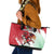 Wales Rugby Custom Leather Tote Bag Welsh Dragon Mascot - Wonder Print Shop