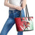 Wales Rugby Custom Leather Tote Bag Welsh Dragon Mascot - Wonder Print Shop