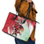 Wales Rugby Custom Leather Tote Bag Welsh Dragon Mascot - Wonder Print Shop