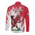 Wales Rugby Custom Long Sleeve Button Shirt Welsh Dragon Mascot - Wonder Print Shop