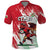 Wales Rugby Custom Polo Shirt Welsh Dragon Mascot - Wonder Print Shop