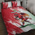 Wales Rugby Custom Quilt Bed Set Welsh Dragon Mascot