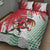 Wales Rugby Custom Quilt Bed Set Welsh Dragon Mascot