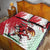 Wales Rugby Custom Quilt Bed Set Welsh Dragon Mascot