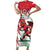 Wales Rugby Custom Short Sleeve Bodycon Dress Welsh Dragon Mascot - Wonder Print Shop