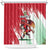 Wales Rugby Custom Shower Curtain Welsh Dragon Mascot