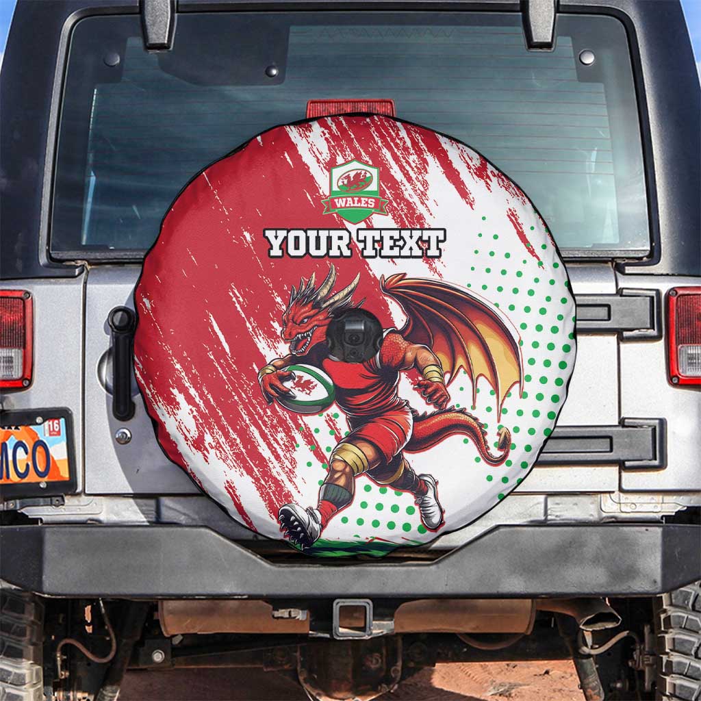 Wales Rugby Custom Spare Tire Cover Welsh Dragon Mascot