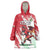 Wales Rugby Custom Wearable Blanket Hoodie Welsh Dragon Mascot