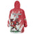 Wales Rugby Custom Wearable Blanket Hoodie Welsh Dragon Mascot