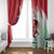 Wales Rugby Custom Window Curtain Welsh Dragon Mascot