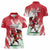 Wales Rugby Custom Women Polo Shirt Welsh Dragon Mascot