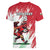 Wales Rugby Custom Women V-Neck T-Shirt Welsh Dragon Mascot