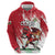 Wales Rugby Custom Zip Hoodie Welsh Dragon Mascot