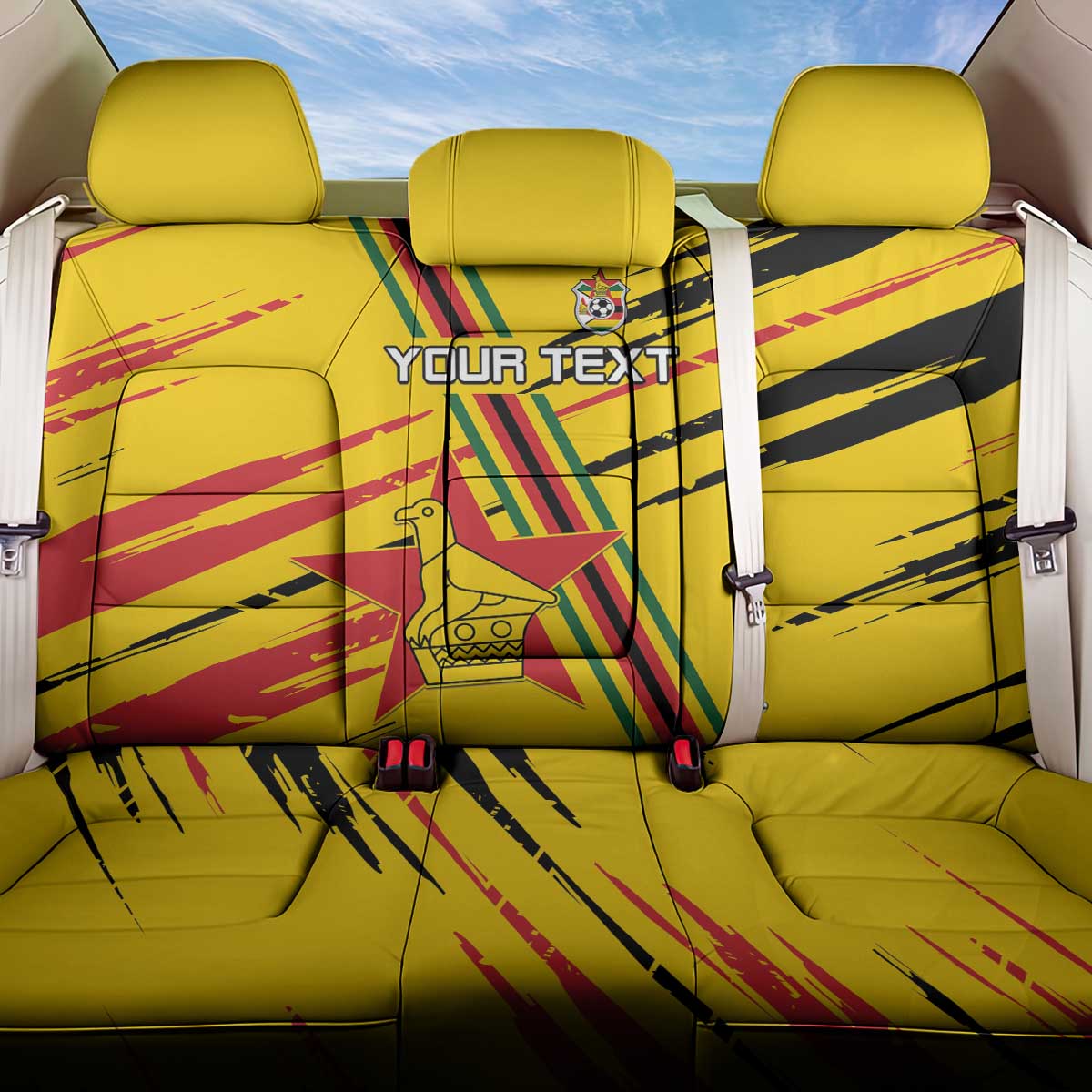 Custom Zimbabwe Football Back Car Seat Cover Go Warriors