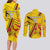 Custom Zimbabwe Football Couples Matching Long Sleeve Bodycon Dress and Long Sleeve Button Shirt Go Warriors