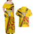 Custom Zimbabwe Football Couples Matching Off Shoulder Maxi Dress and Hawaiian Shirt Go Warriors