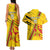 Custom Zimbabwe Football Couples Matching Tank Maxi Dress and Hawaiian Shirt Go Warriors