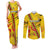 Custom Zimbabwe Football Couples Matching Tank Maxi Dress and Long Sleeve Button Shirt Go Warriors