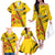 Custom Zimbabwe Football Family Matching Off The Shoulder Long Sleeve Dress and Hawaiian Shirt Go Warriors