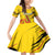 Custom Zimbabwe Football Family Matching Off Shoulder Short Dress and Hawaiian Shirt Go Warriors