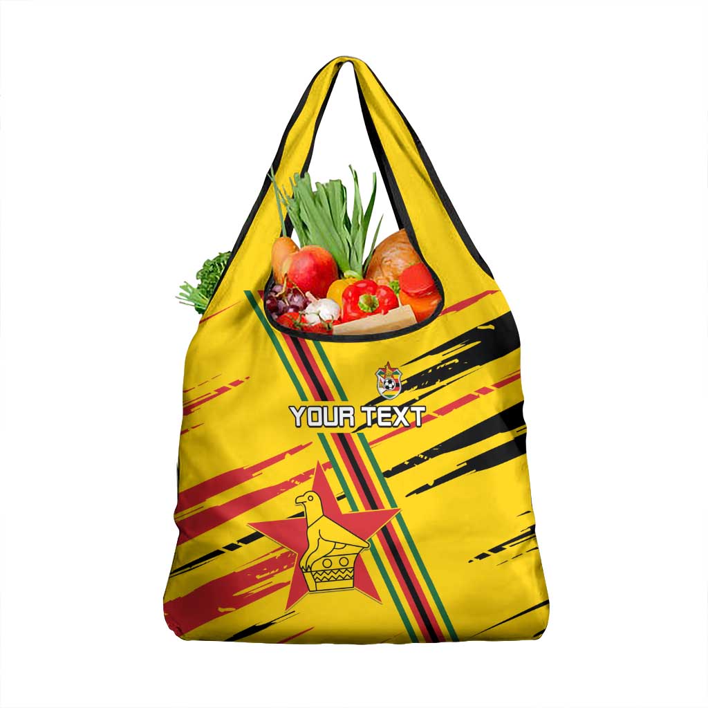 Custom Zimbabwe Football Grocery Bag Go Warriors