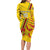 Custom Zimbabwe Football Long Sleeve Bodycon Dress Go Warriors