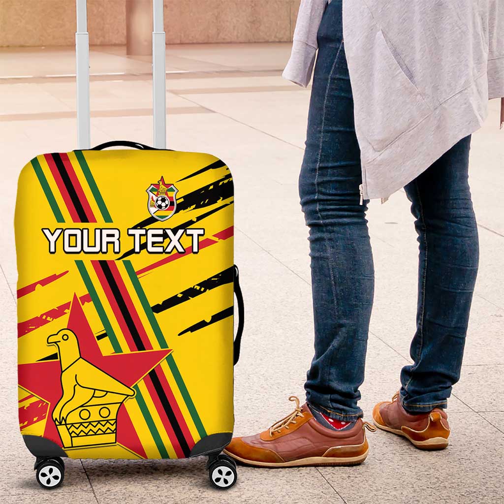 Custom Zimbabwe Football Luggage Cover Go Warriors