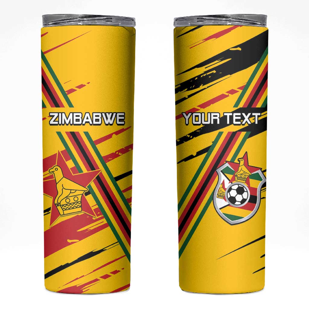 Custom Zimbabwe Football Skinny Tumbler Go Warriors