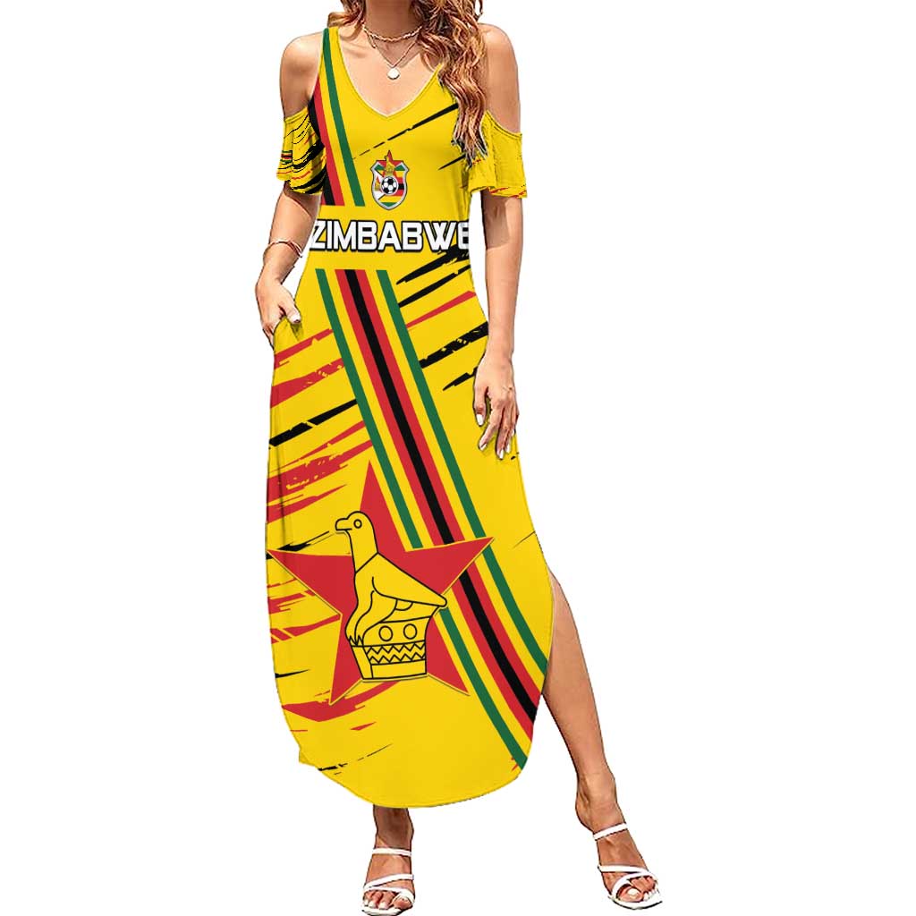 Custom Zimbabwe Football Summer Maxi Dress Go Warriors