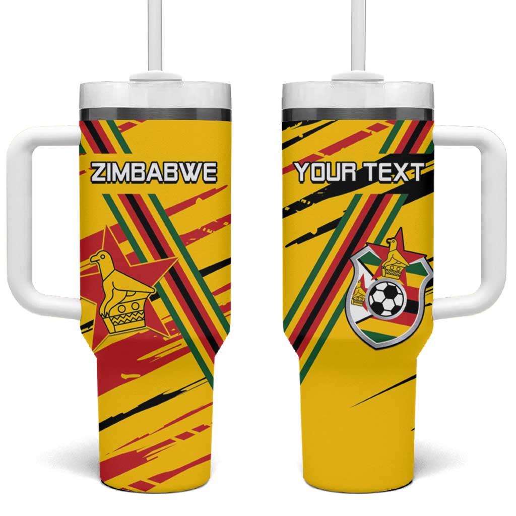 Custom Zimbabwe Football Tumbler With Handle Go Warriors