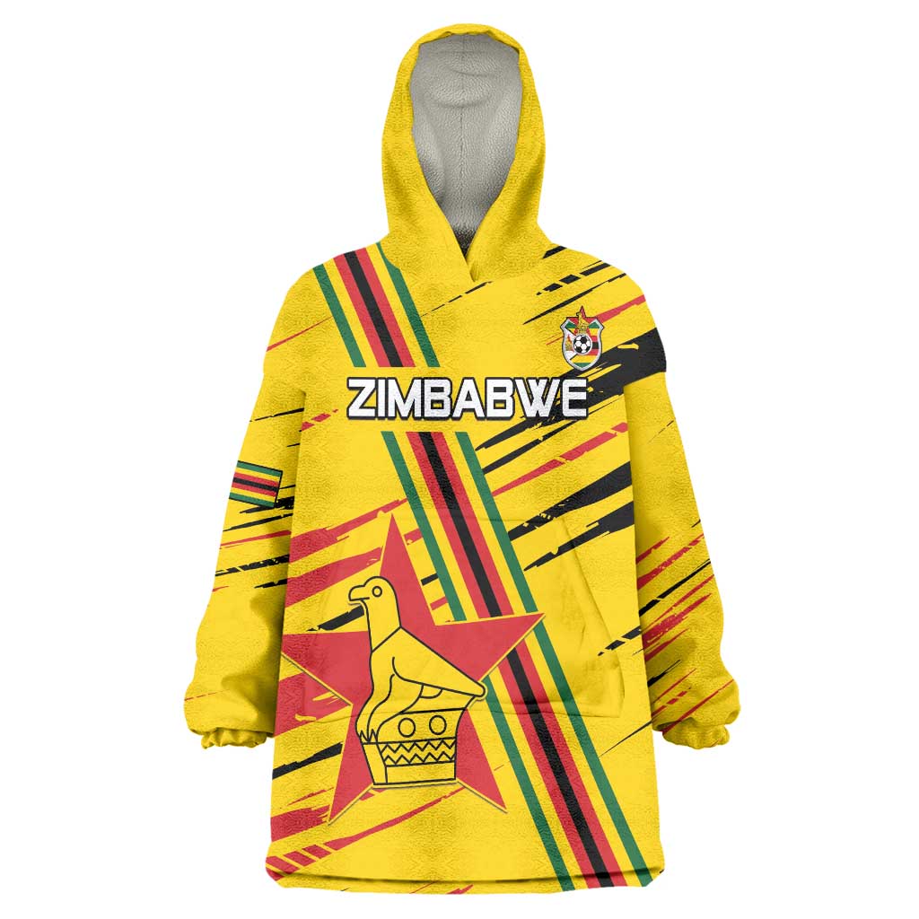 Custom Zimbabwe Football Wearable Blanket Hoodie Go Warriors