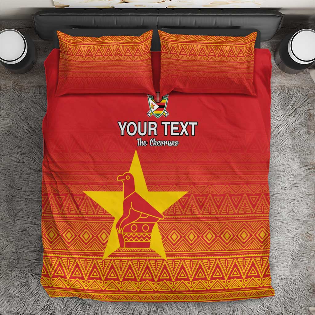 Custom Zimbabwe Cricket Bedding Set Go Chevrons