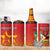 Custom Zimbabwe Cricket 4 in 1 Can Cooler Tumbler Go Chevrons