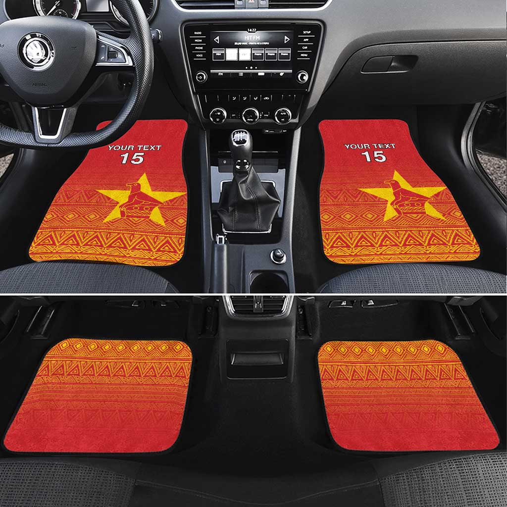 Custom Zimbabwe Cricket Car Mats Go Chevrons