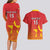 Custom Zimbabwe Cricket Couples Matching Long Sleeve Bodycon Dress and Hawaiian Shirt Go Chevrons