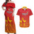 Custom Zimbabwe Cricket Couples Matching Off Shoulder Maxi Dress and Hawaiian Shirt Go Chevrons