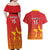 Custom Zimbabwe Cricket Couples Matching Off Shoulder Maxi Dress and Hawaiian Shirt Go Chevrons