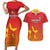 Custom Zimbabwe Cricket Couples Matching Short Sleeve Bodycon Dress and Hawaiian Shirt Go Chevrons