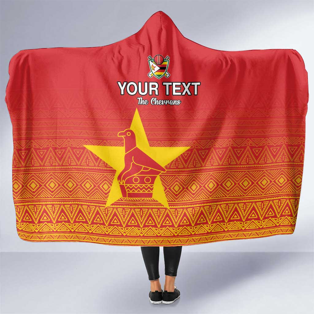 Custom Zimbabwe Cricket Hooded Blanket Go Chevrons