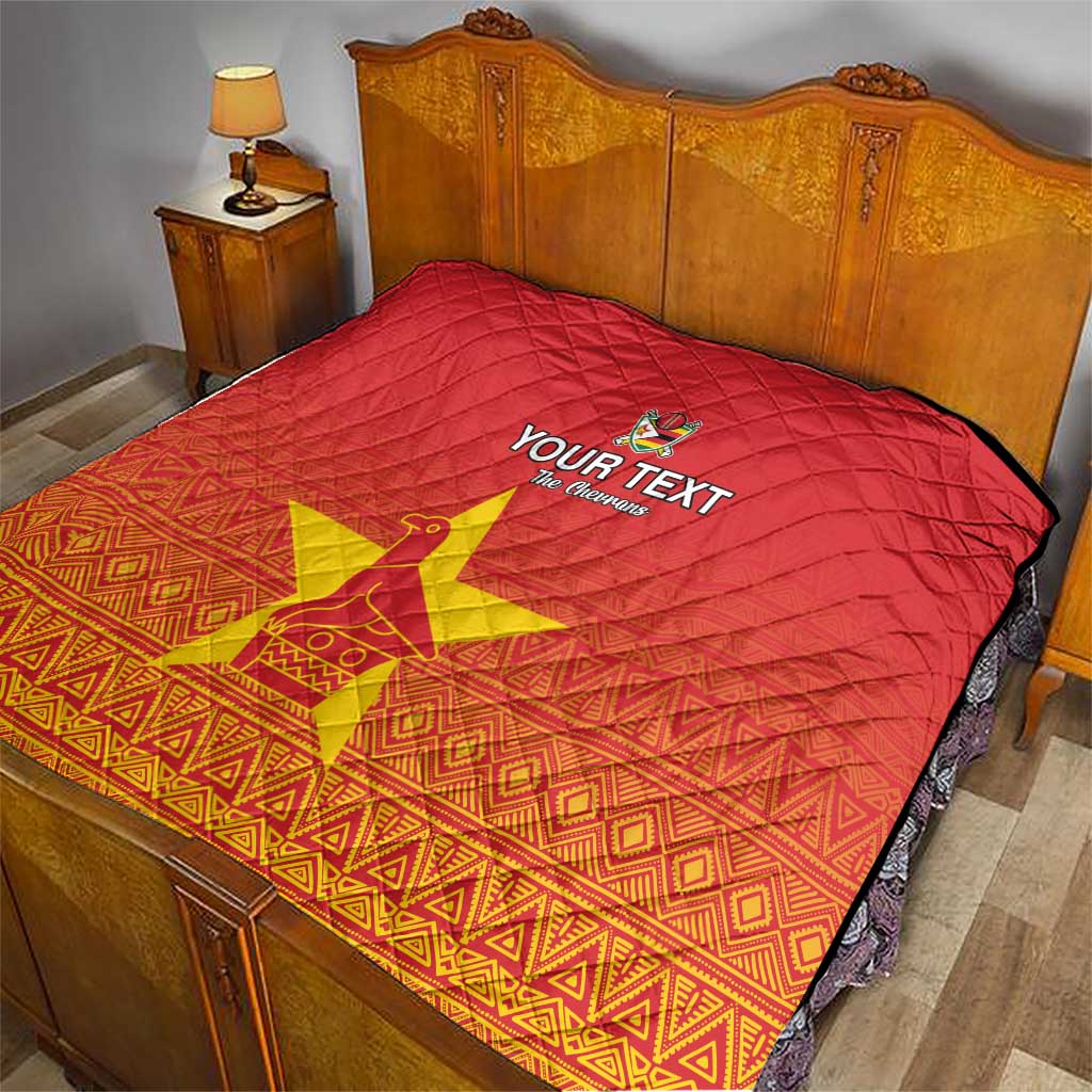 Custom Zimbabwe Cricket Quilt Go Chevrons